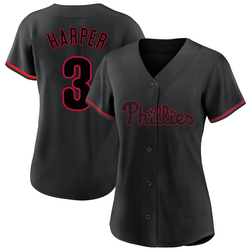 Bryce Harper Philadelphia Phillies Profile Women's Plus Size Player Name & Number Fashion Jersey