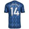 Viktor Gyökeres Arsenal adidas 2025/26 Away Authentic Player Jersey - Blue - Detail View