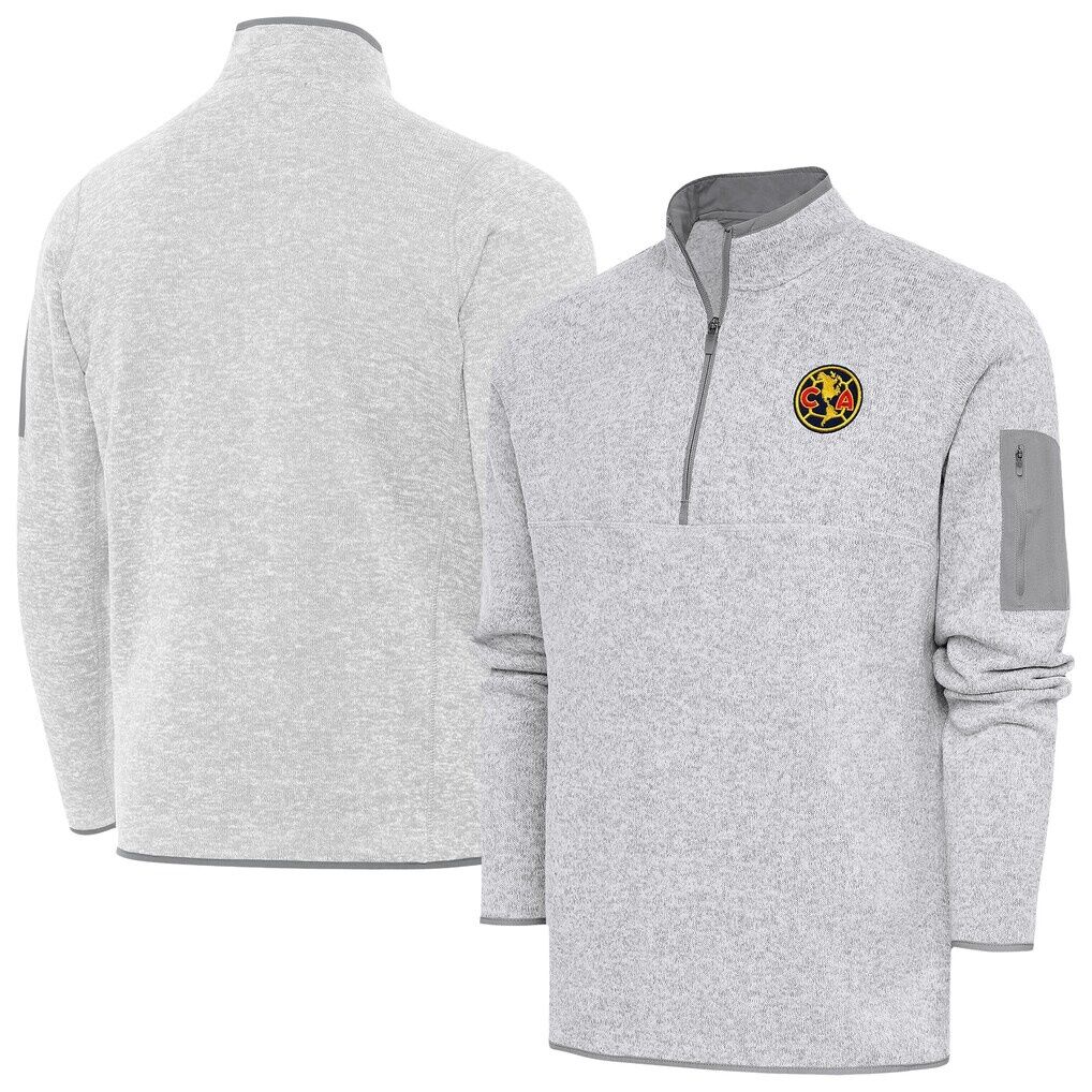 Club America Antigua Elevate Quarter-Zip Pullover - Heather Gray