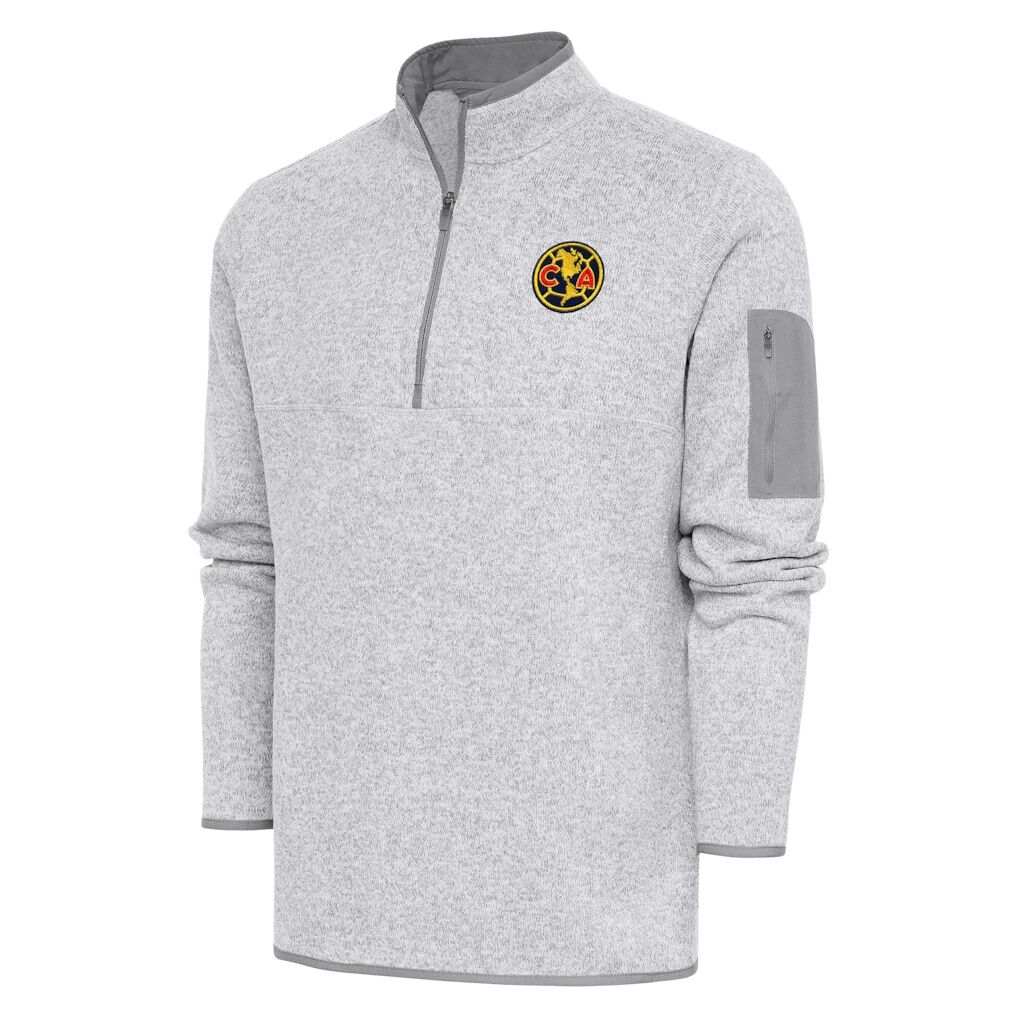 Club America Antigua Elevate Quarter-Zip Pullover - Heather Gray