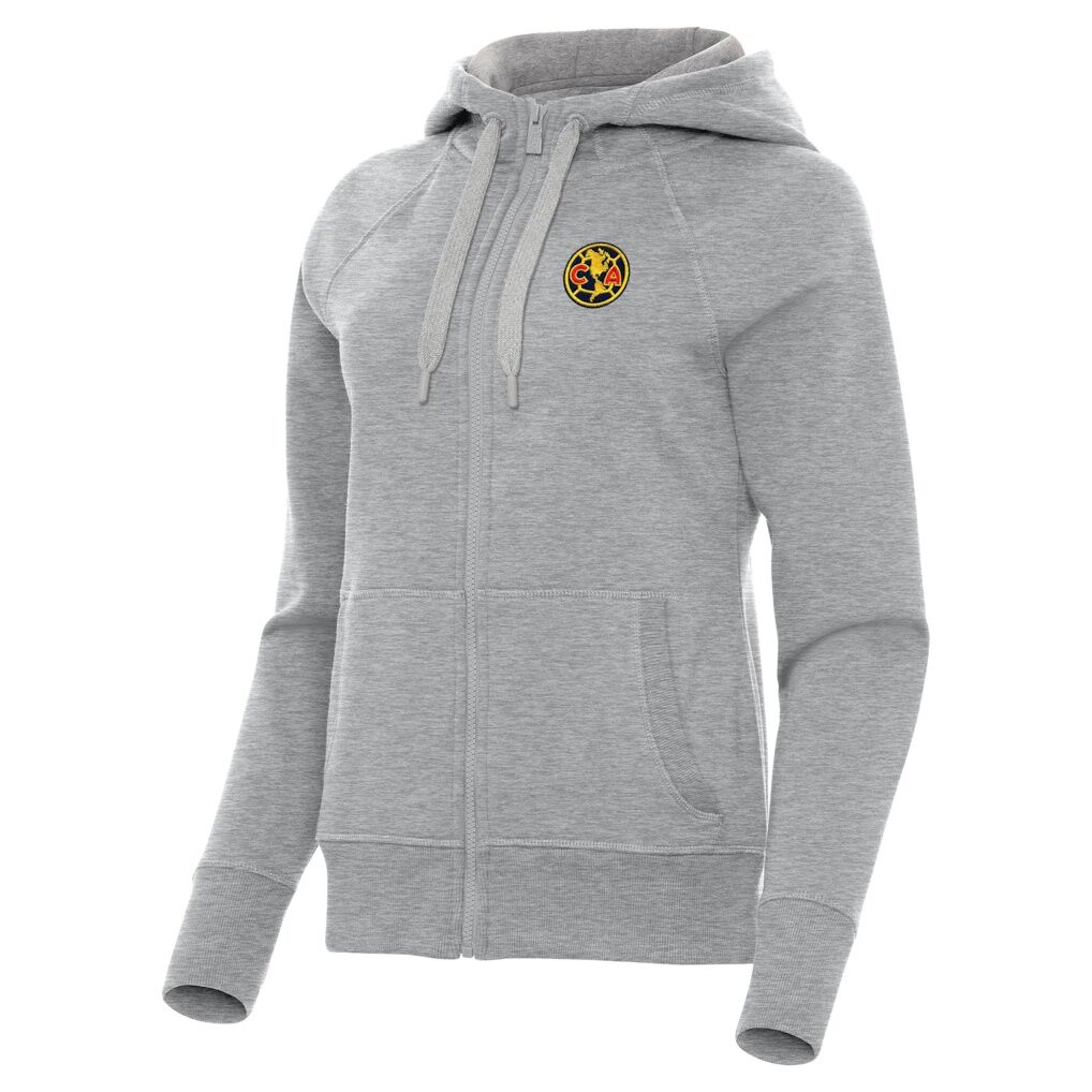 Club America Antigua Women's Takeover Full-Zip Hoodie - Heather Gray