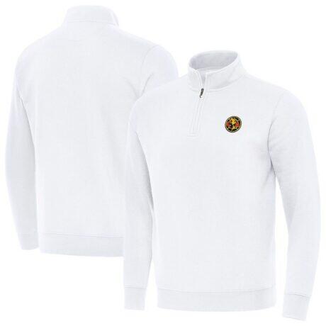 Club America Antigua Landslide Quarter-Zip Pullover - White - Front View
