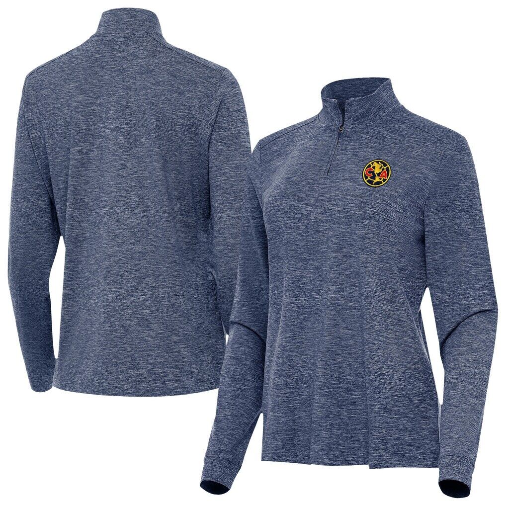 Club America Antigua Women's Master Quarter-Zip Pullover - Heather Navy