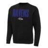 Baltimore Ravens Antigua Victory Sweatshirt - Black - Side View