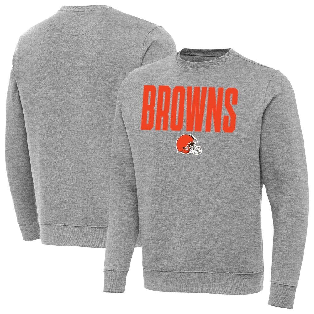 Cleveland Browns Antigua Victory Sweatshirt - Heather Gray