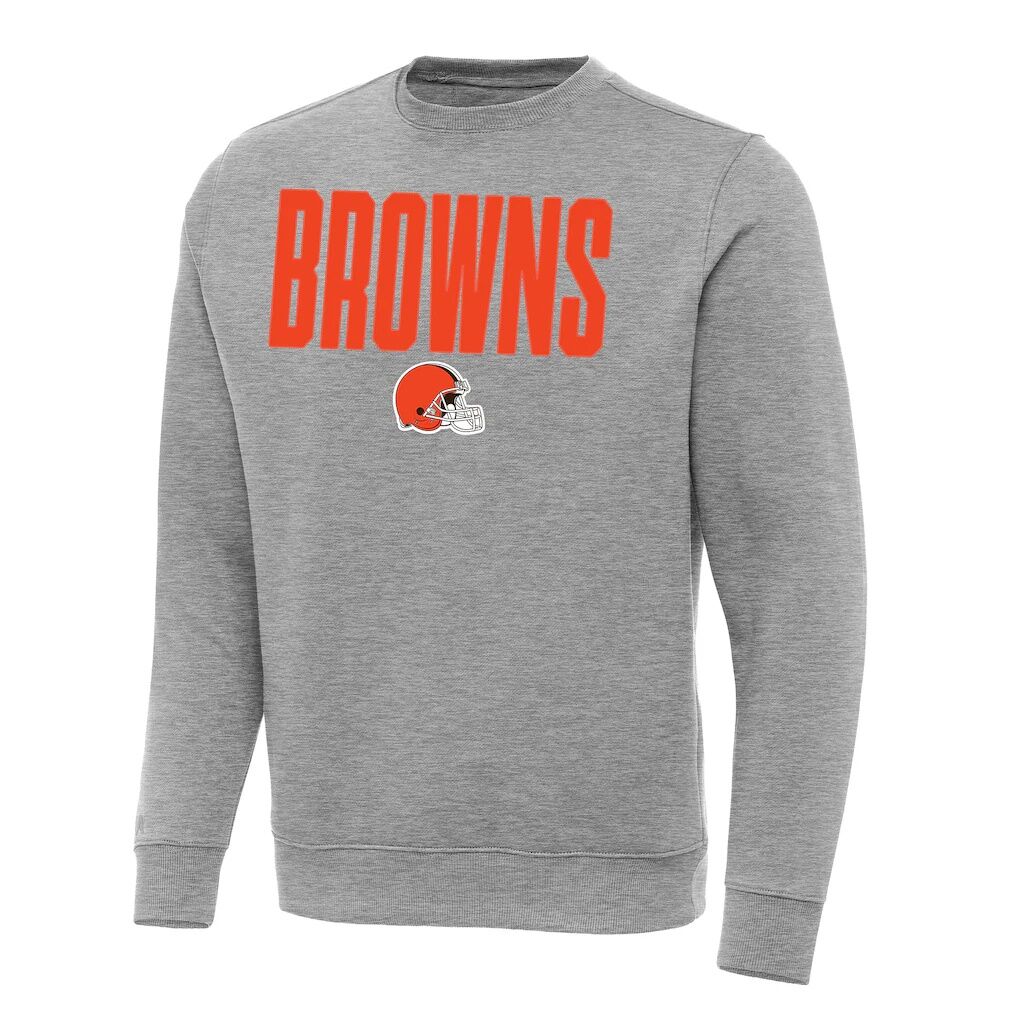 Cleveland Browns Antigua Victory Sweatshirt - Heather Gray