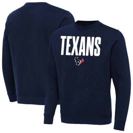 Houston Texans Antigua Victory Sweatshirt - Navy - Front View