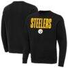 Pittsburgh Steelers Antigua Victory Sweatshirt - Black - Front View