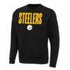 Pittsburgh Steelers Antigua Victory Sweatshirt - Black - Side View