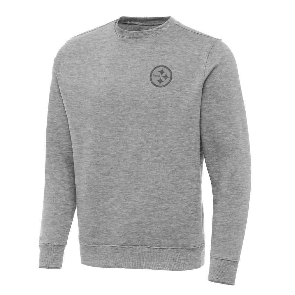 Pittsburgh Steelers Antigua Victory Sweatshirt - Heather Gray