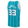 Liam McNeeley Charlotte Hornets Fashion7 Fast Break Replica Jersey - Teal - - Detail View