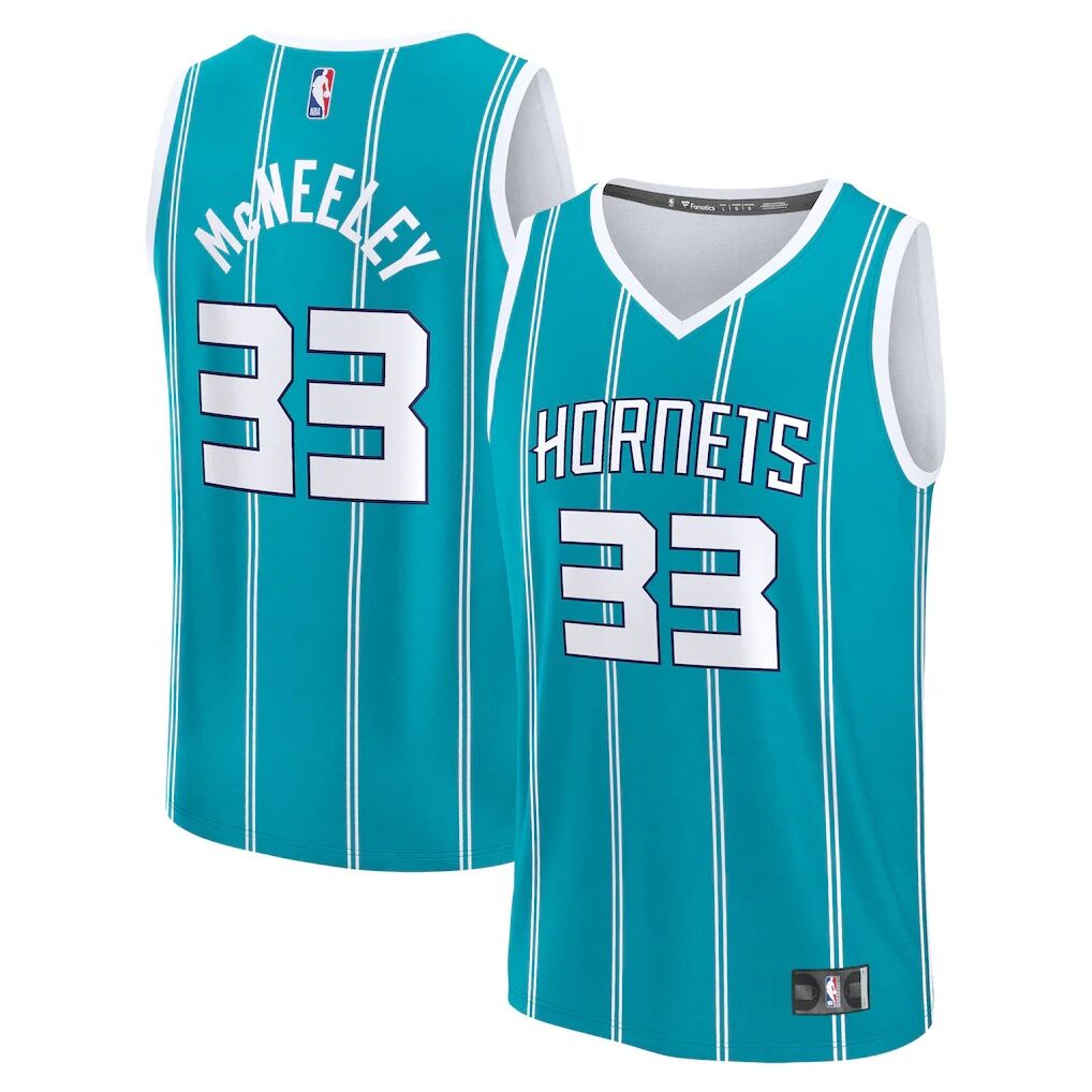 Liam McNeeley Charlotte Hornets Fashion7 Fast Break Replica Jersey – Teal – Icon Edition