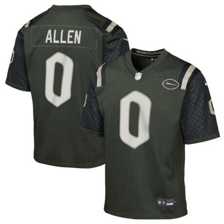 Braelon Allen New York Jets Nike Youth 2025 Rivalries Collection Game Jersey - - Front View