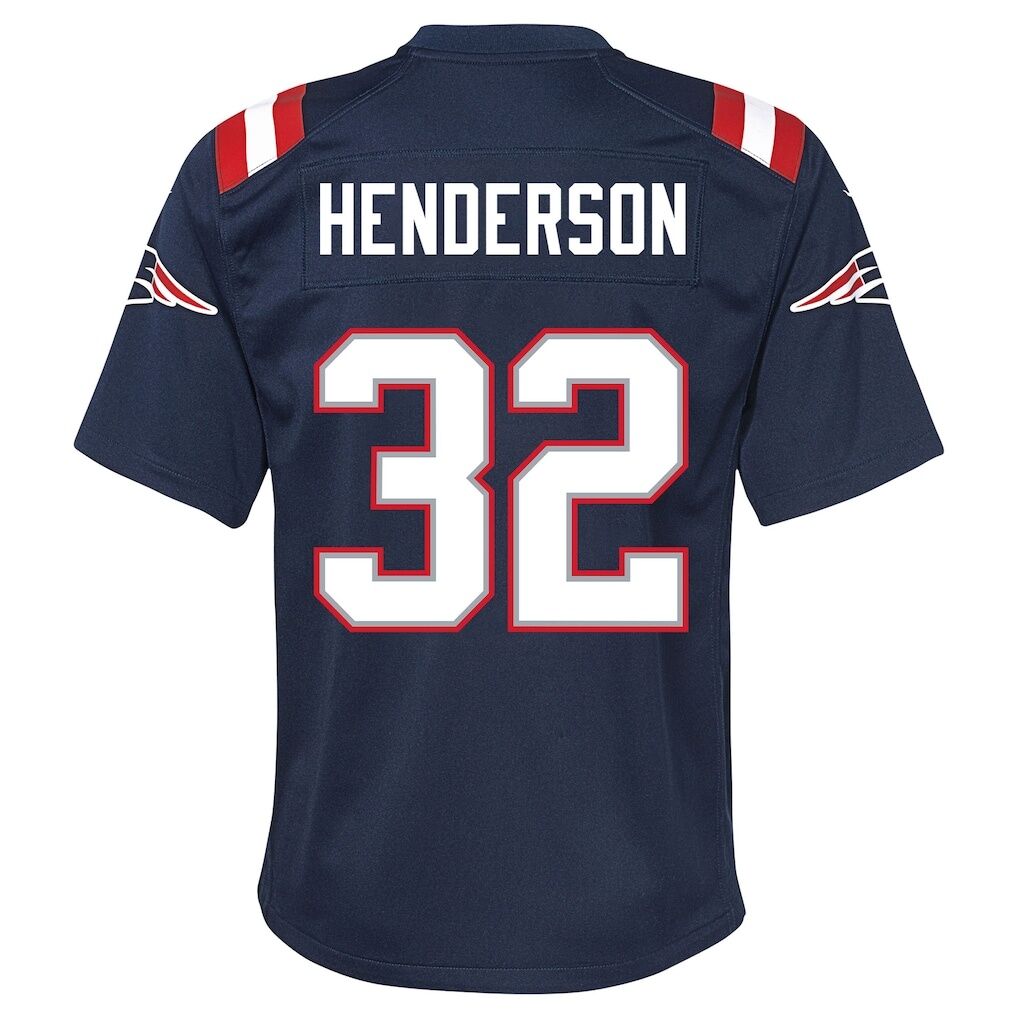 TreVeyon Henderson New England Patriots Nike Youth Team Game Jersey