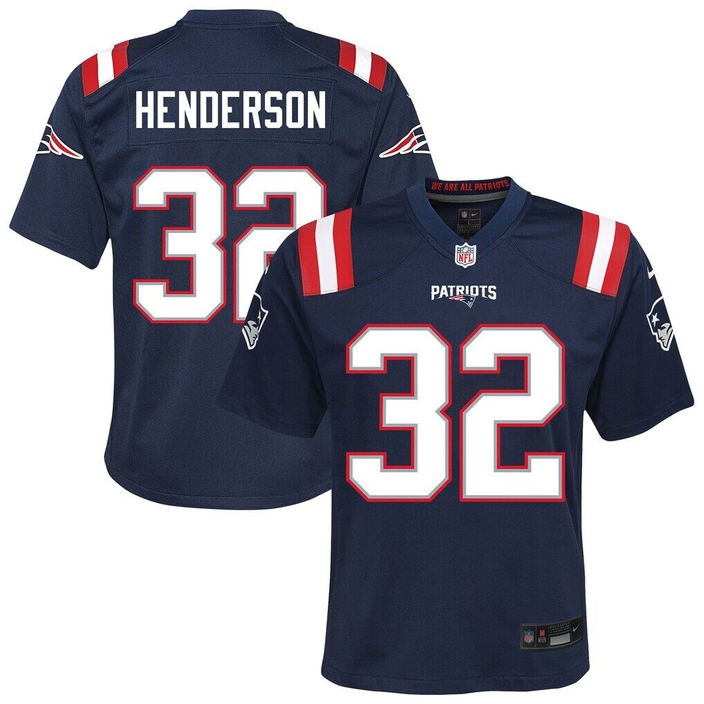 TreVeyon Henderson New England Patriots Nike Youth Team Game Jersey