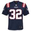 TreVeyon Henderson New England Patriots Nike Youth Team Game Jersey - Navy - Side View