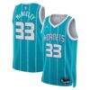 Liam McNeeley Charlotte Hornets Jordan Brand Unisex Swingman Jersey - Teal - - Front View