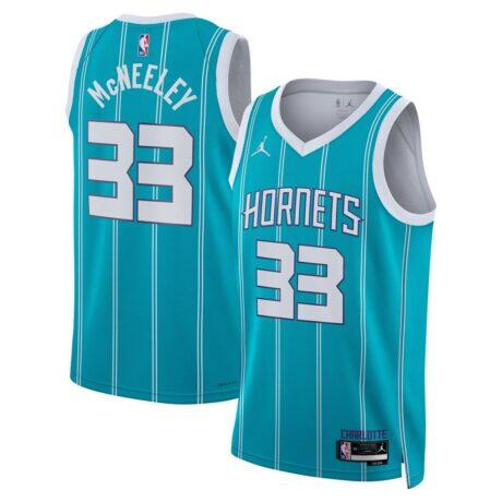 Liam McNeeley Charlotte Hornets Jordan Brand Unisex Swingman Jersey - Teal - - Front View