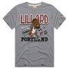 Damian Lillard Portland Trail Blazers Homage Unisex Welcome Home Tri-Blend T-Shirt - Gray - Front View