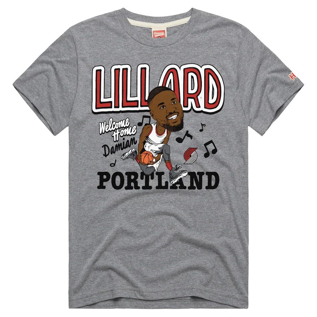 Damian Lillard Portland Trail Blazers Homage Unisex Welcome Home Tri-Blend T-Shirt
