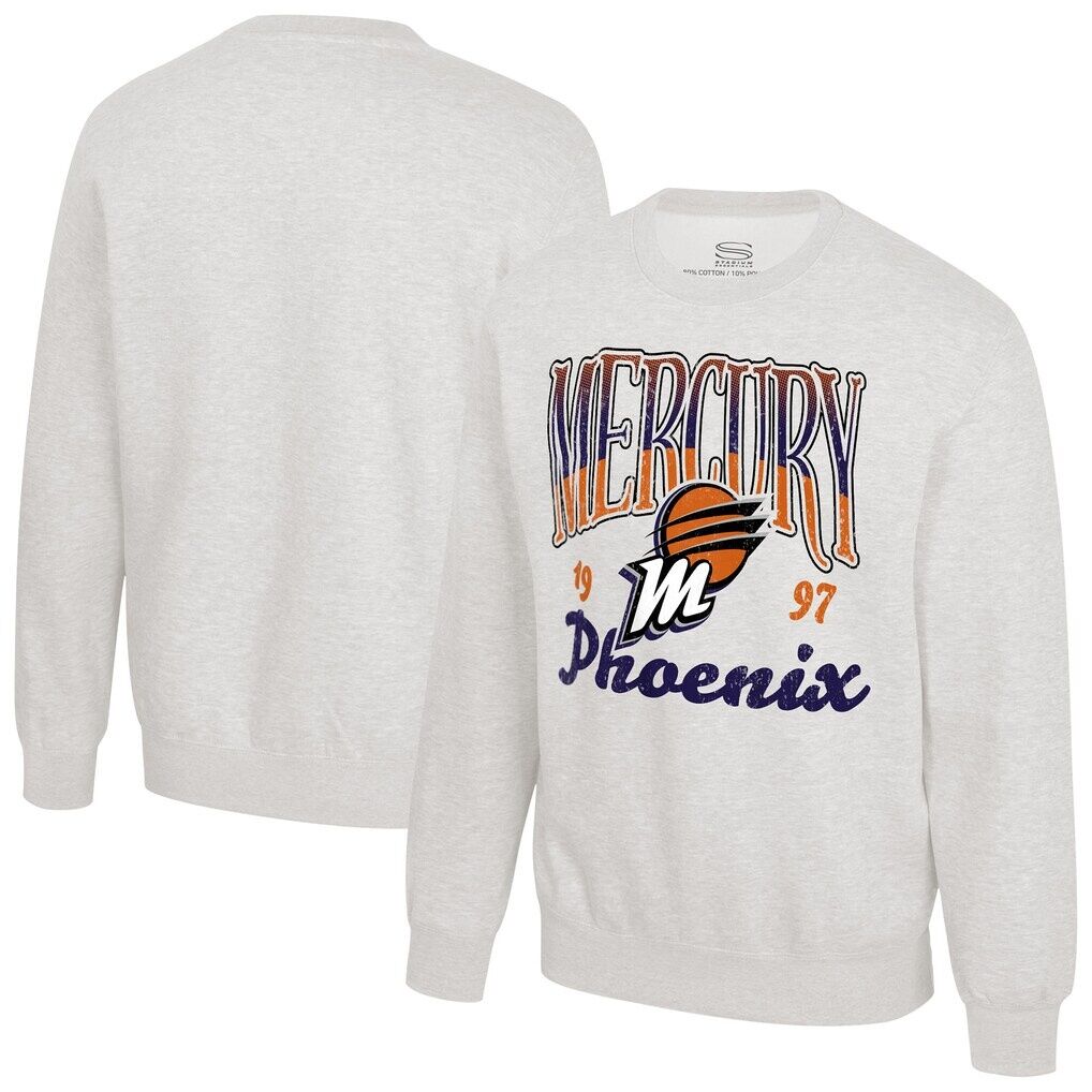 Phoenix Mercury Stadium Essentials Unisex Sky High Fleece Crew Neck Sweatshirt - Oatmeal
