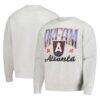 Atlanta Dream Stadium Essentials Unisex Sky High Fleece Crew Neck Sweatshirt - - Front View