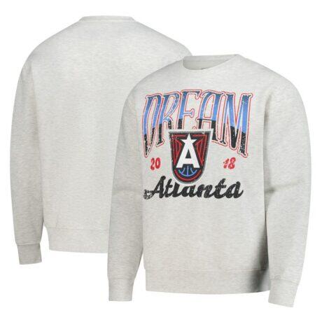 Atlanta Dream Stadium Essentials Unisex Sky High Fleece Crew Neck Sweatshirt - - Front View