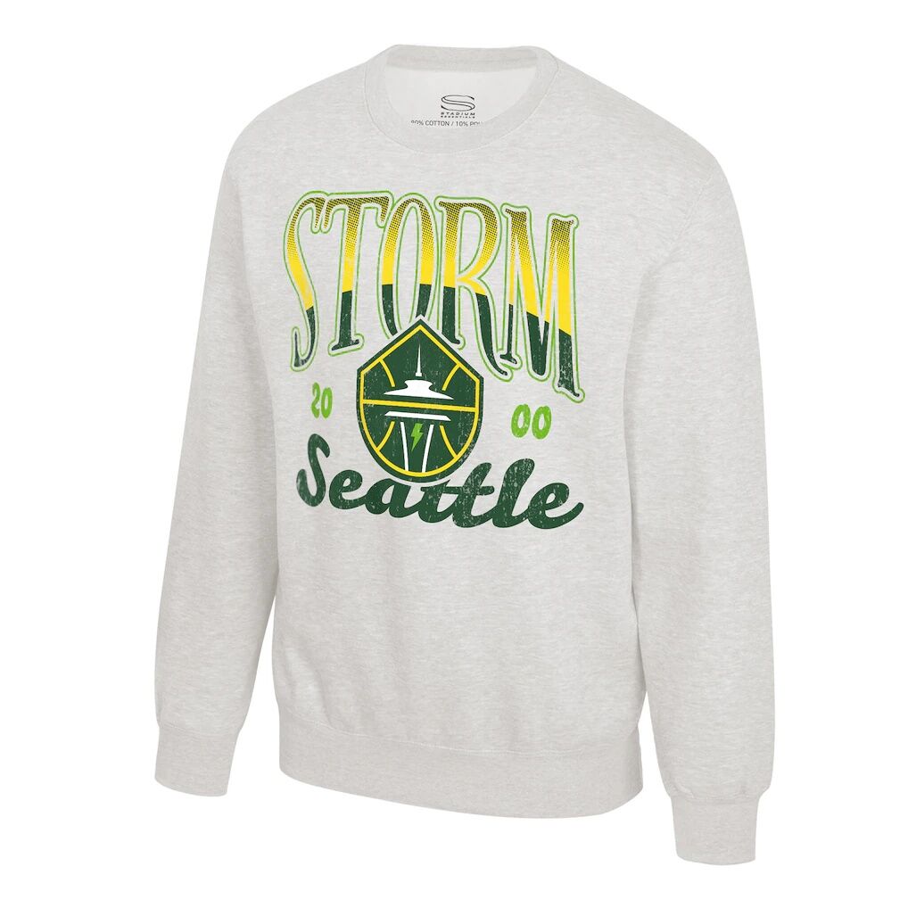 Seattle Storm Stadium Essentials Unisex Sky High Fleece Crew Neck Sweatshirt - Oatmeal
