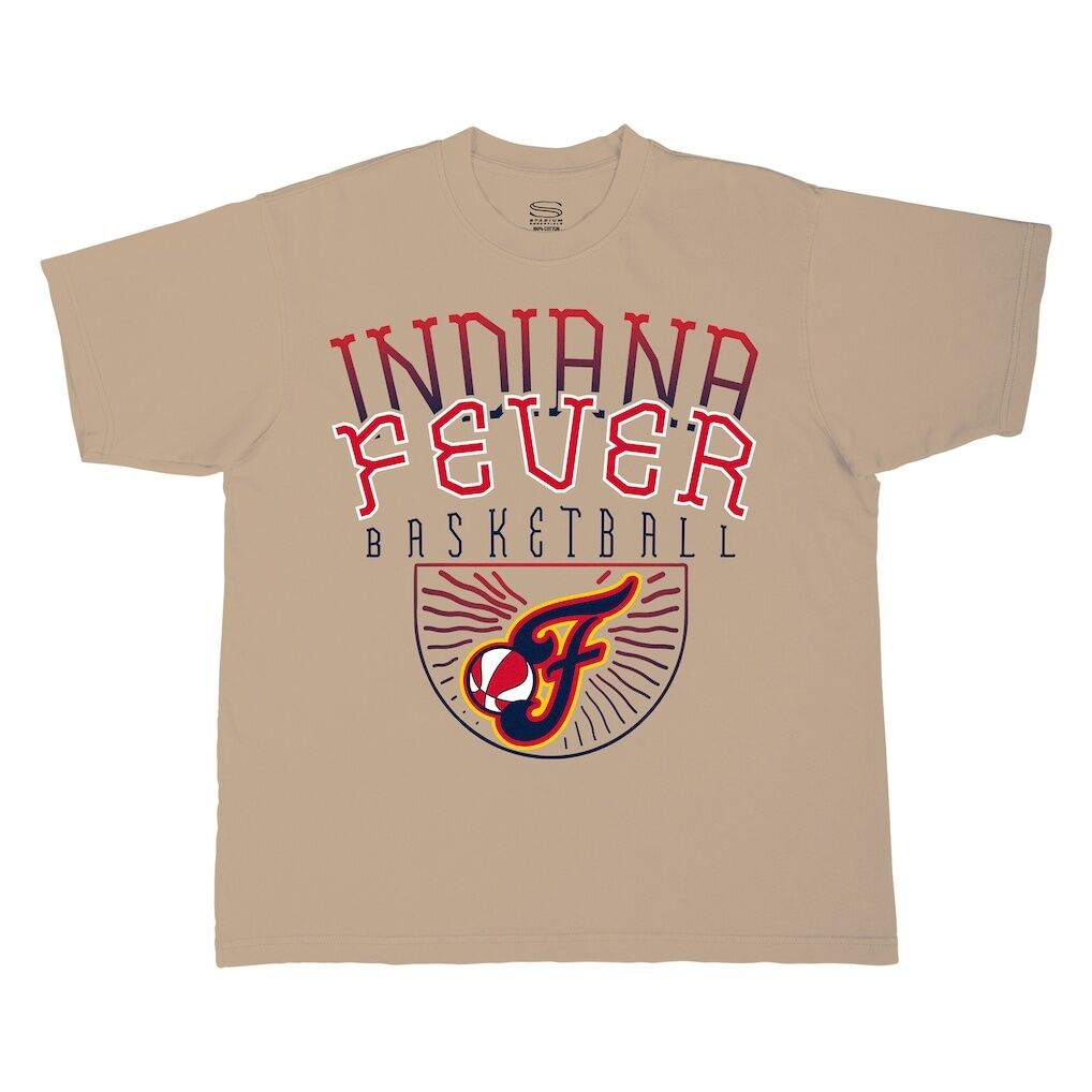 Indiana Fever Stadium Essentials Unisex Rays Up Urban Premium Relaxed Fit T-Shirt - Sand