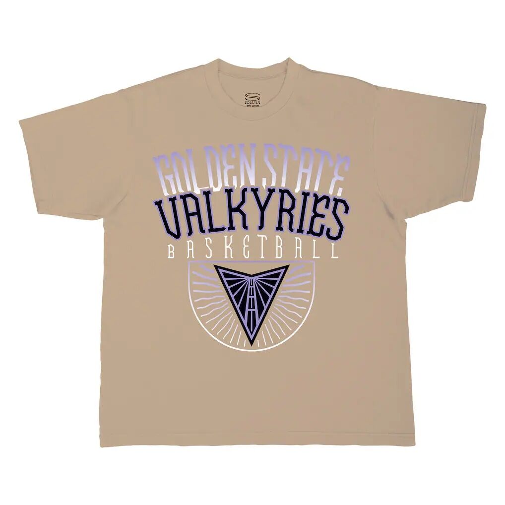 Golden State Valkyries Stadium Essentials Unisex Rays Up Urban Premium Relaxed Fit T-Shirt - Sand