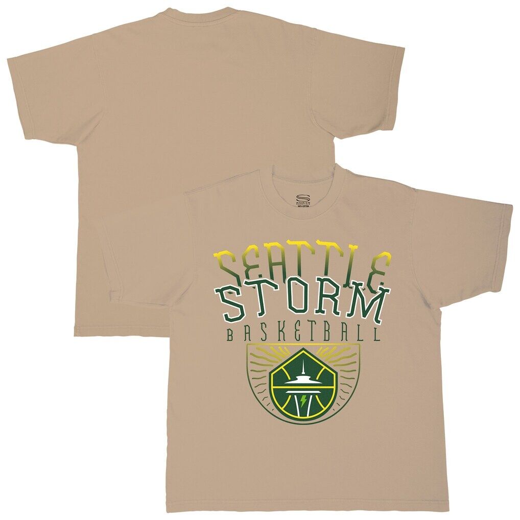 Seattle Storm Stadium Essentials Unisex Rays Up Urban Premium Relaxed Fit T-Shirt - Sand