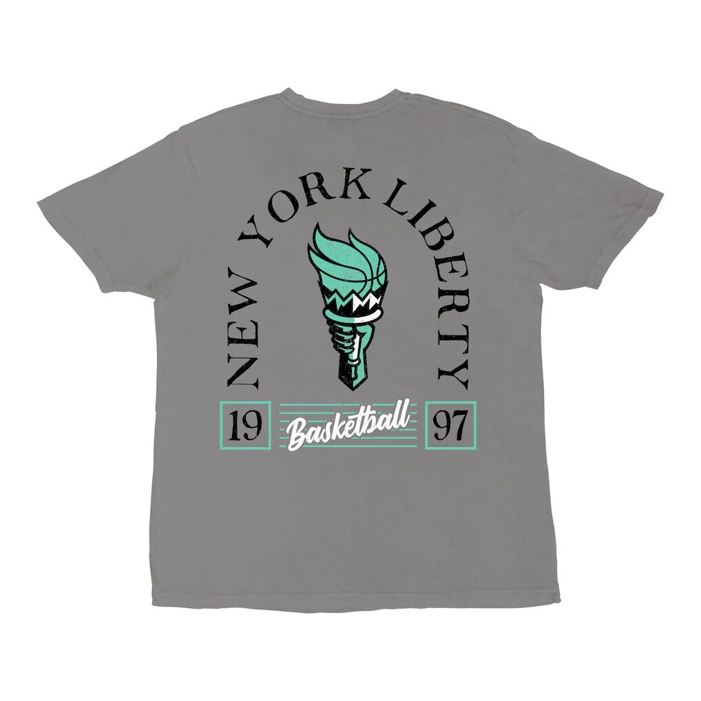 New York Liberty Stadium Essentials Unisex Lay Low Vintage Wash Relaxed Fit T-Shirt - Platinum