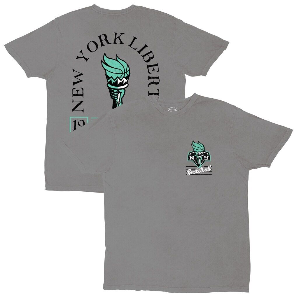 New York Liberty Stadium Essentials Unisex Lay Low Vintage Wash Relaxed Fit T-Shirt - Platinum
