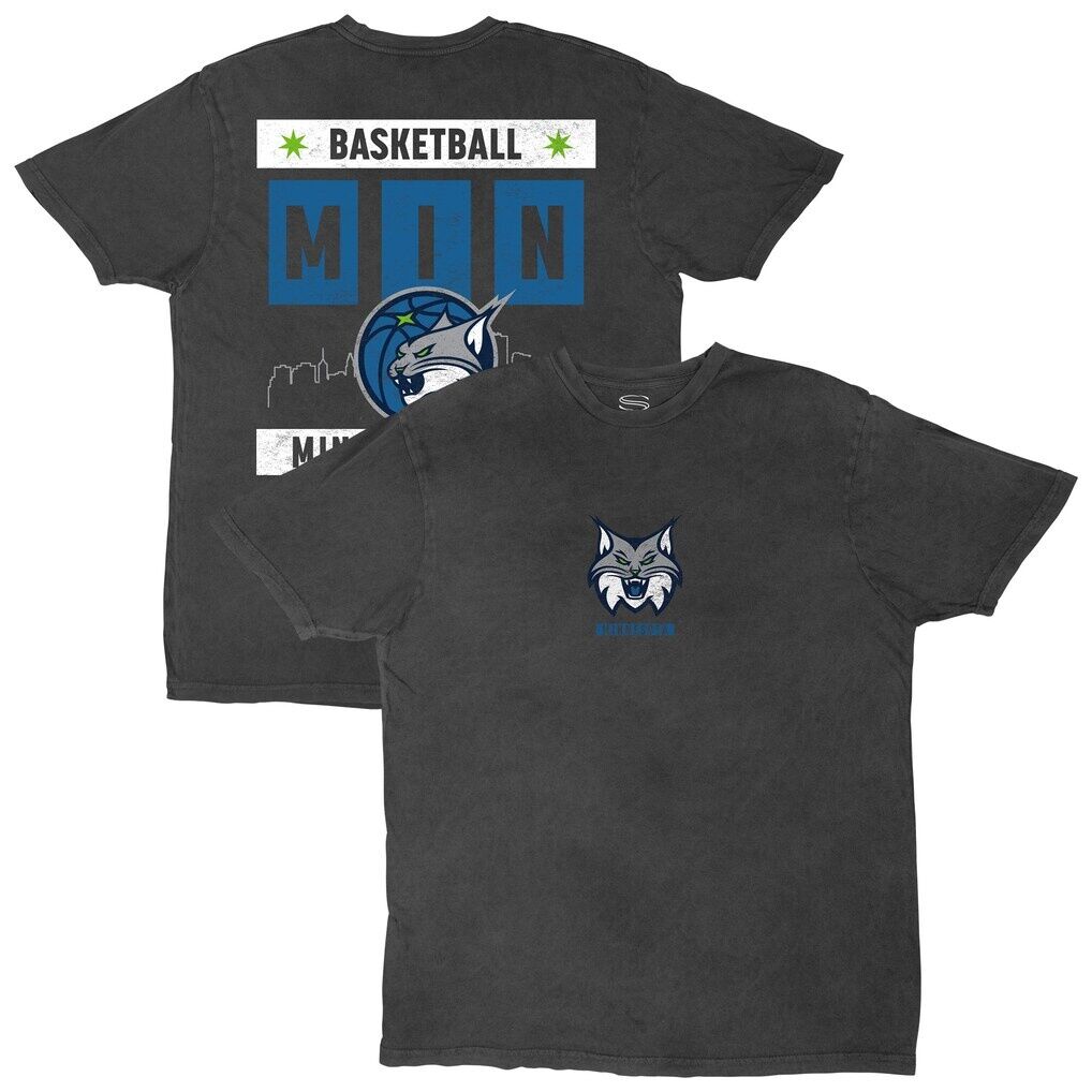 Minnesota Lynx Stadium Essentials Unisex Relaxed Fit Big Shot Vintage Wash T-Shirt - Heather Black