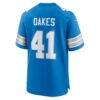 Gunnar Oakes Detroit Lions Nike Team Game Jersey - Blue - Detail View