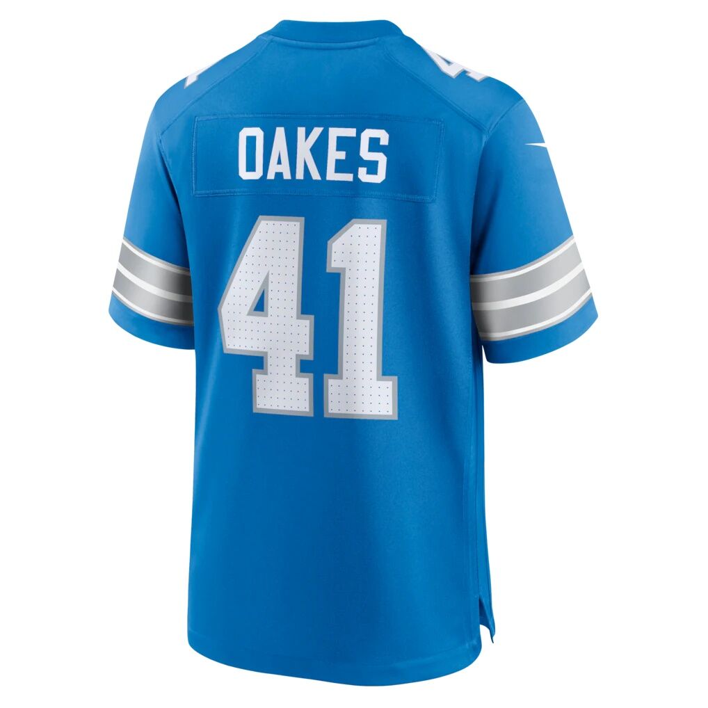Gunnar Oakes Detroit Lions Nike Team Game Jersey