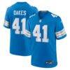 Gunnar Oakes Detroit Lions Nike Team Game Jersey - Blue - Front View