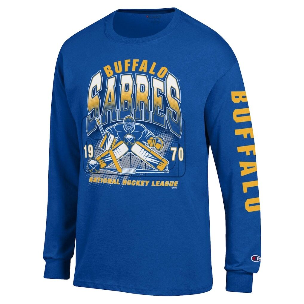 Buffalo Sabres Champion Long Sleeve Jersey T-Shirt – Royal