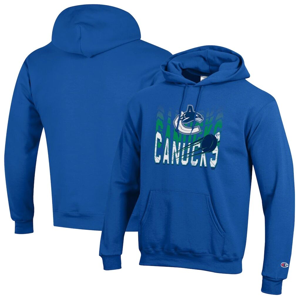 Vancouver Canucks Champion Powerblend Hoodie - Royal