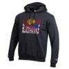 Chicago Blackhawks Champion Powerblend Hoodie - Black - Side View