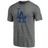 Los Angeles Dodgers Weathered Logo Tri-Blend T-Shirt - - Side View