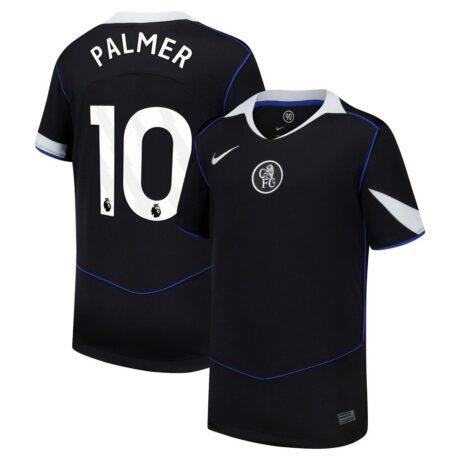 Cole Palmer Chelsea Nike Youth 2025/26 Third Replica Player Jersey - Black - Front View