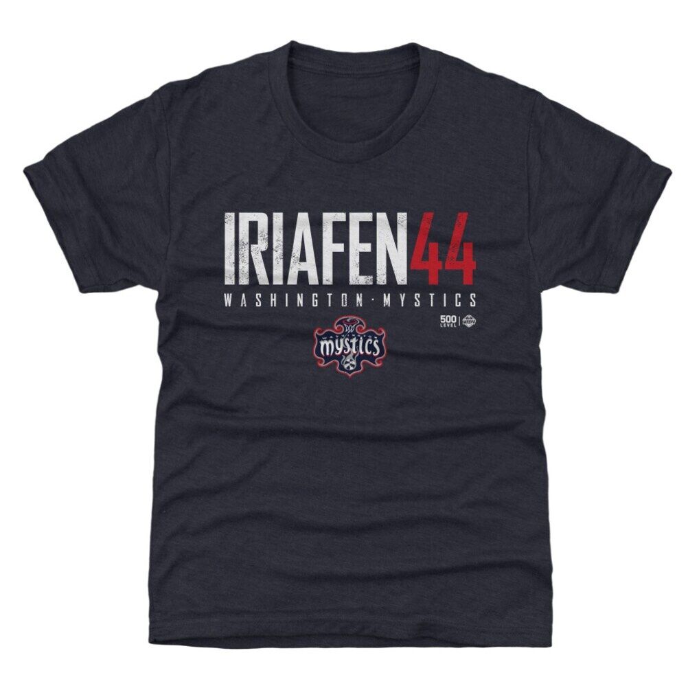Kiki Iriafen Washington Mystics 500 Level Youth Elite Name & Number T-Shirt