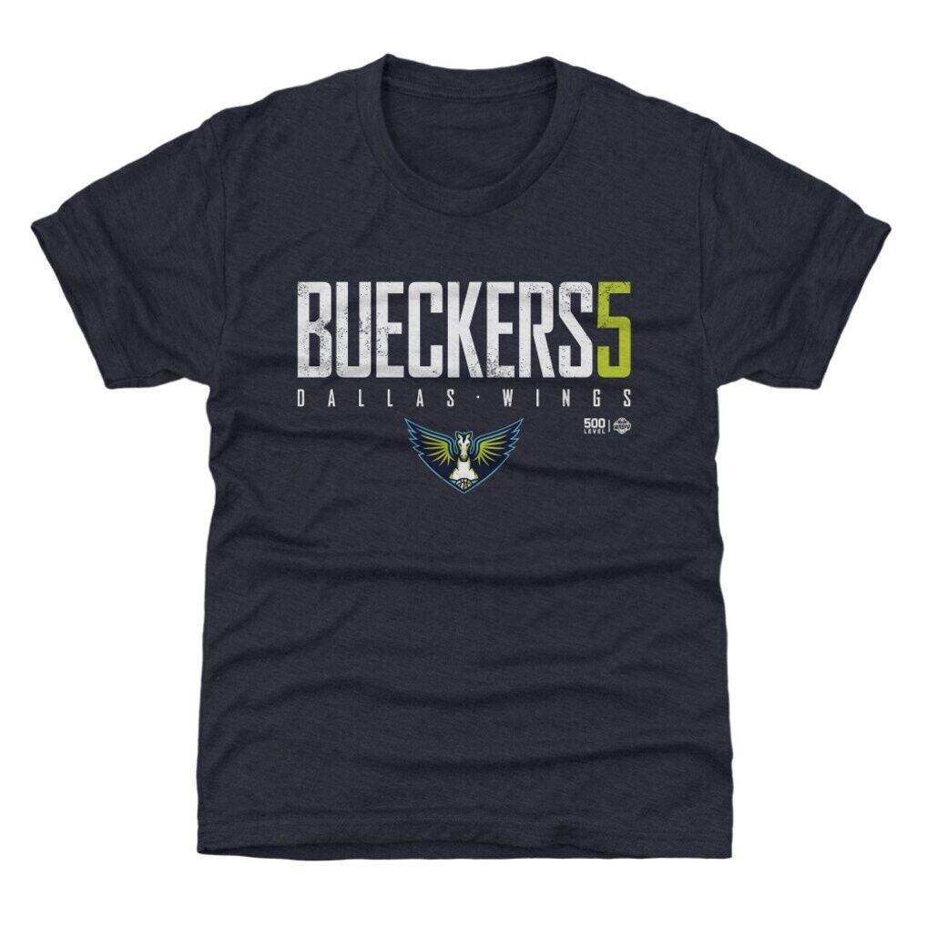 Paige Bueckers Dallas Wings 500 Level Youth Elite Name & Number T-Shirt