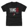 Yang Hansen Portland Trail Blazers 500 Level Youth Elite Name & Number T-Shirt - Black - Front View