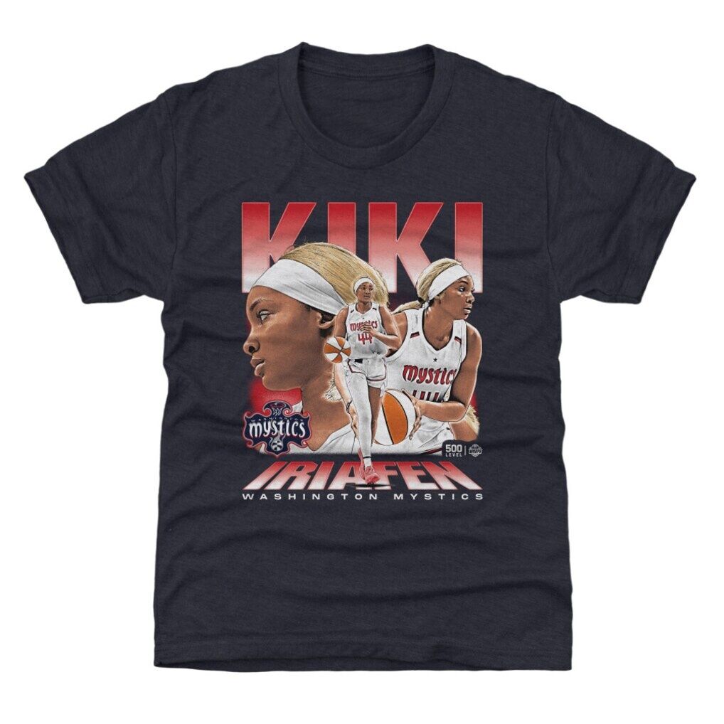 Kiki Iriafen Washington Mystics 500 Level Youth Vintage T-Shirt
