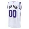 Utah Jazz Fashion7 Fast Break Replica Custom Jersey - White - White - Detail View