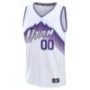 Utah Jazz Fashion7 Fast Break Replica Custom Jersey - White - White - Side View