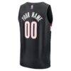 Portland Trail Blazers Fashion7 Youth Fast Break Replica Custom Jersey - Black - Detail View