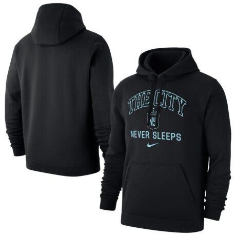 NJ/NY Gotham FC Nike Club Fleece Hoodie - Black - Front View